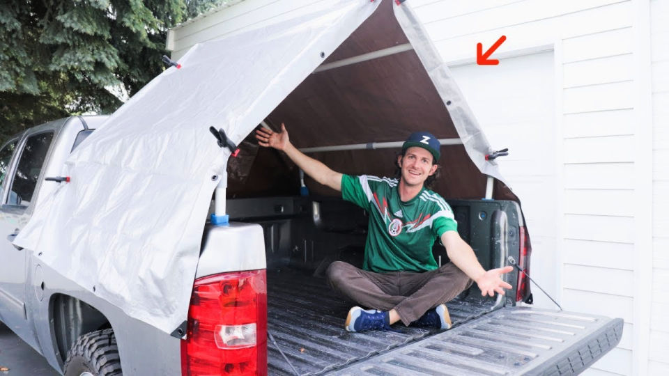 Handmade Truck Bed Tent Using PVC