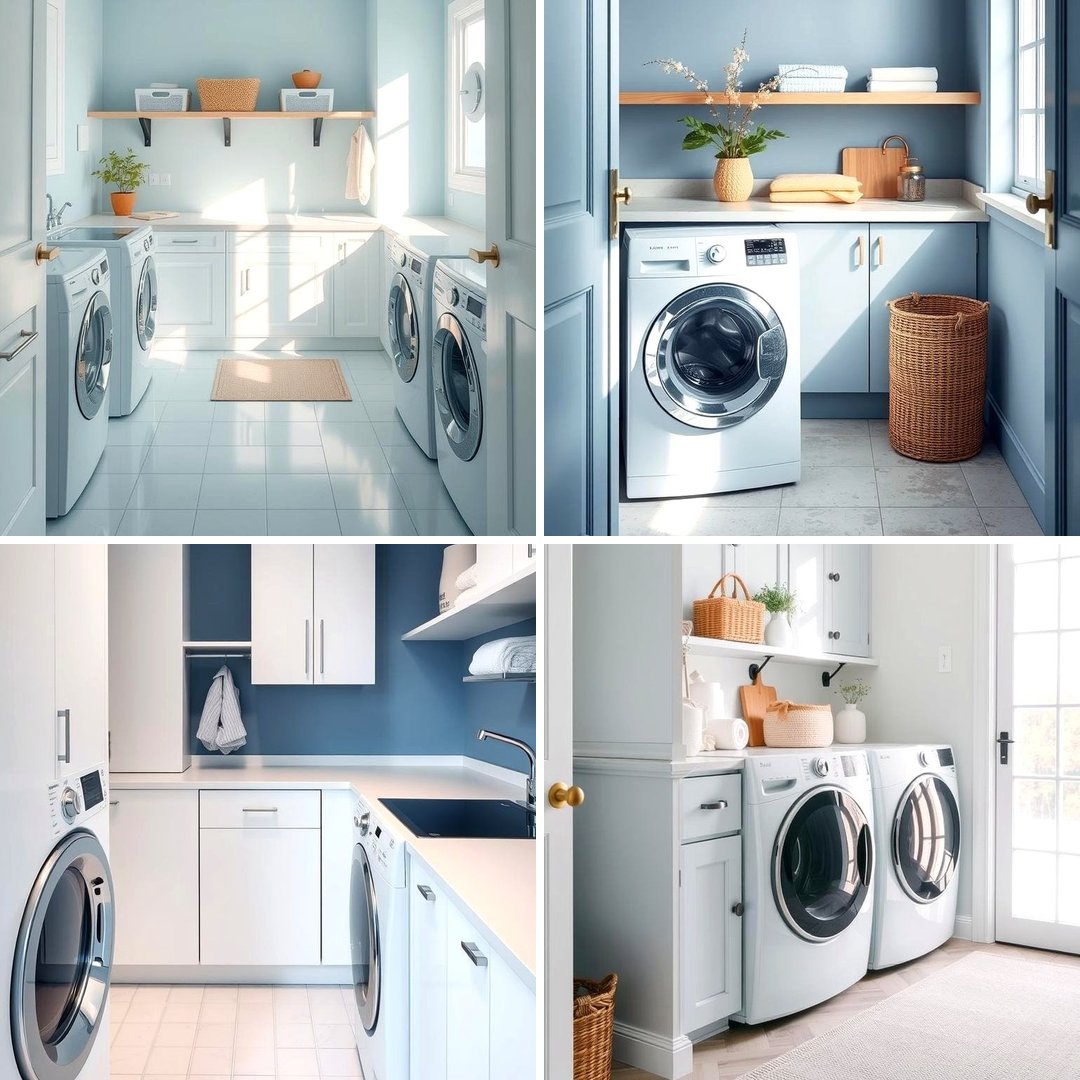 22 Blue Laundry Room Ideas for a Cheerful Workspace - Lost At E Minor