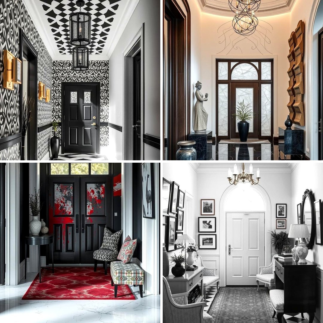 22 Chic Black and White Entryway Design Inspirations - Lost At E Minor