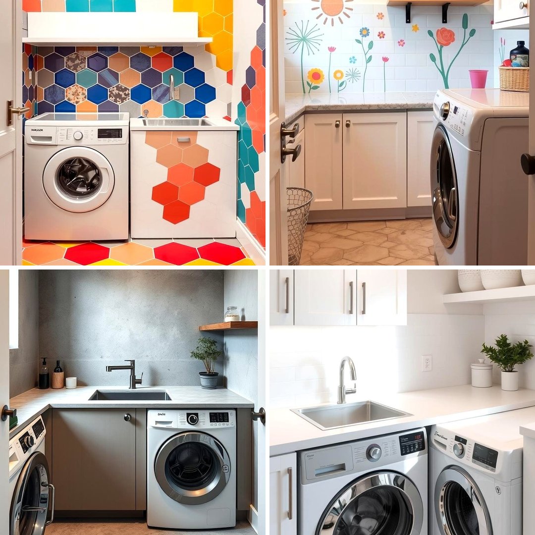 22 Chic Laundry Room Backsplash Tile Inspirations - Lost At E Minor