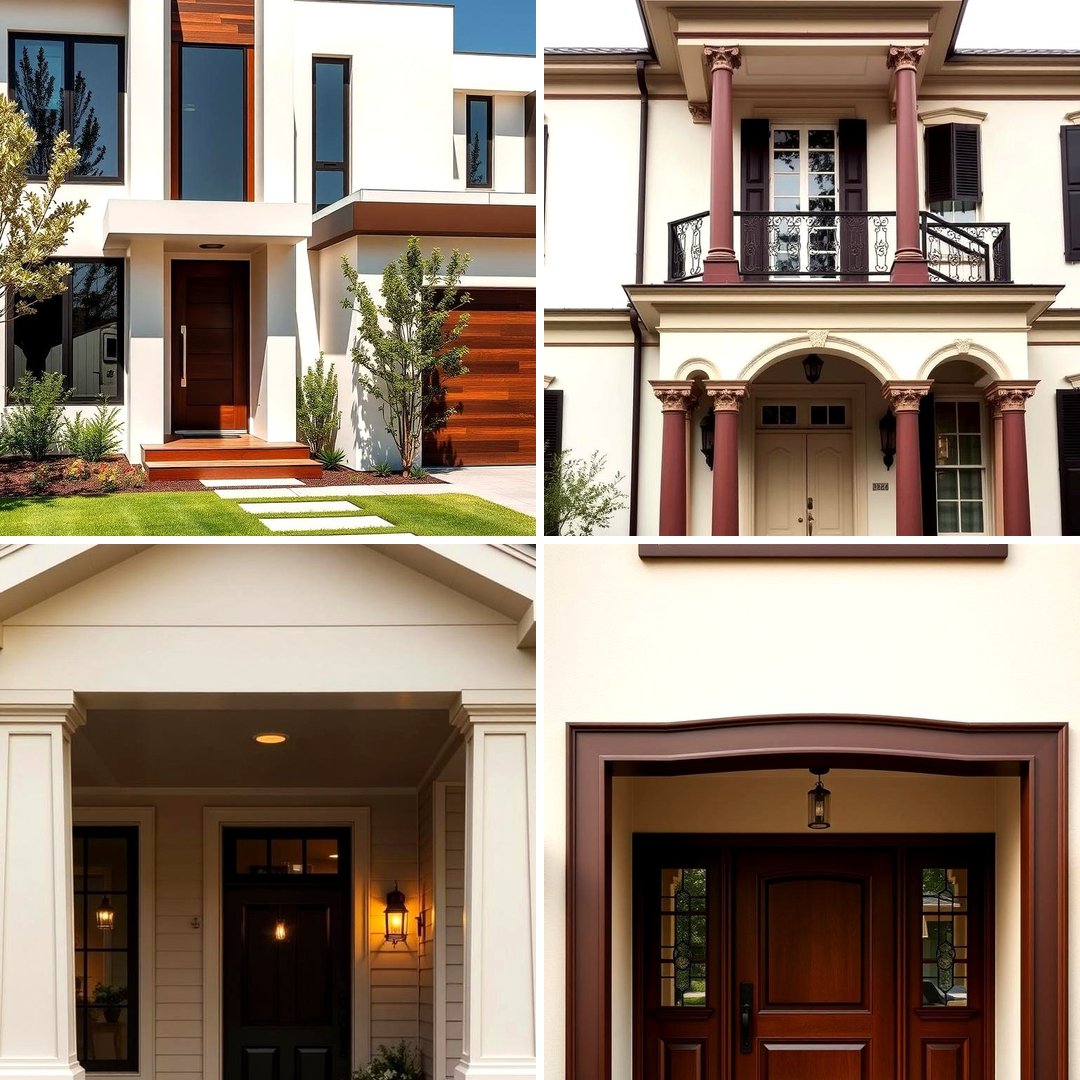 22 Cream and Brown House Exterior Ideas for Curb Appeal - Lost At E Minor