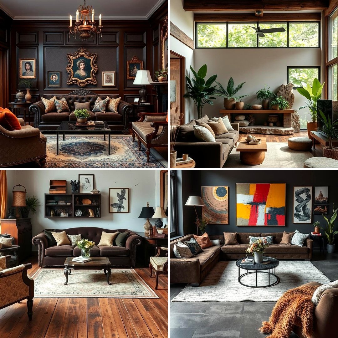 22 Dark Brown Couch Living Room Ideas for Warmth - Lost At E Minor