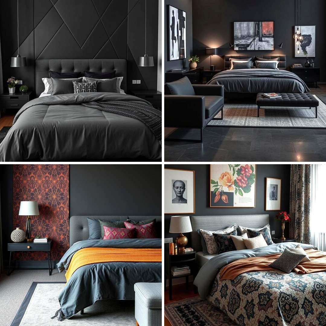 22 Dark Grey Bedroom Ideas for a Sophisticated Retreat - Lost At E Minor