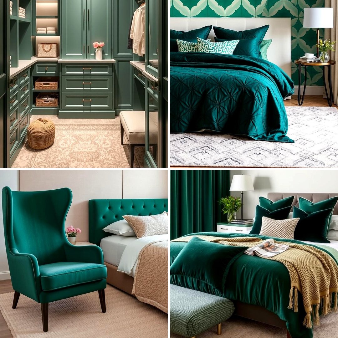 22 Emerald Green Bedroom Ideas for Serene Sleep Retreats - Lost At E Minor