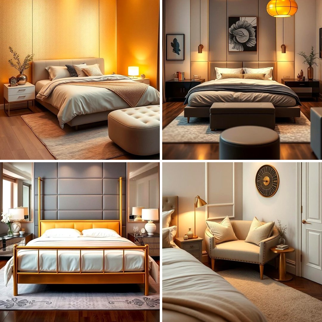 22 Gold Bedroom Ideas: Warm & Luxurious Decor Inspirations - Lost At E ...