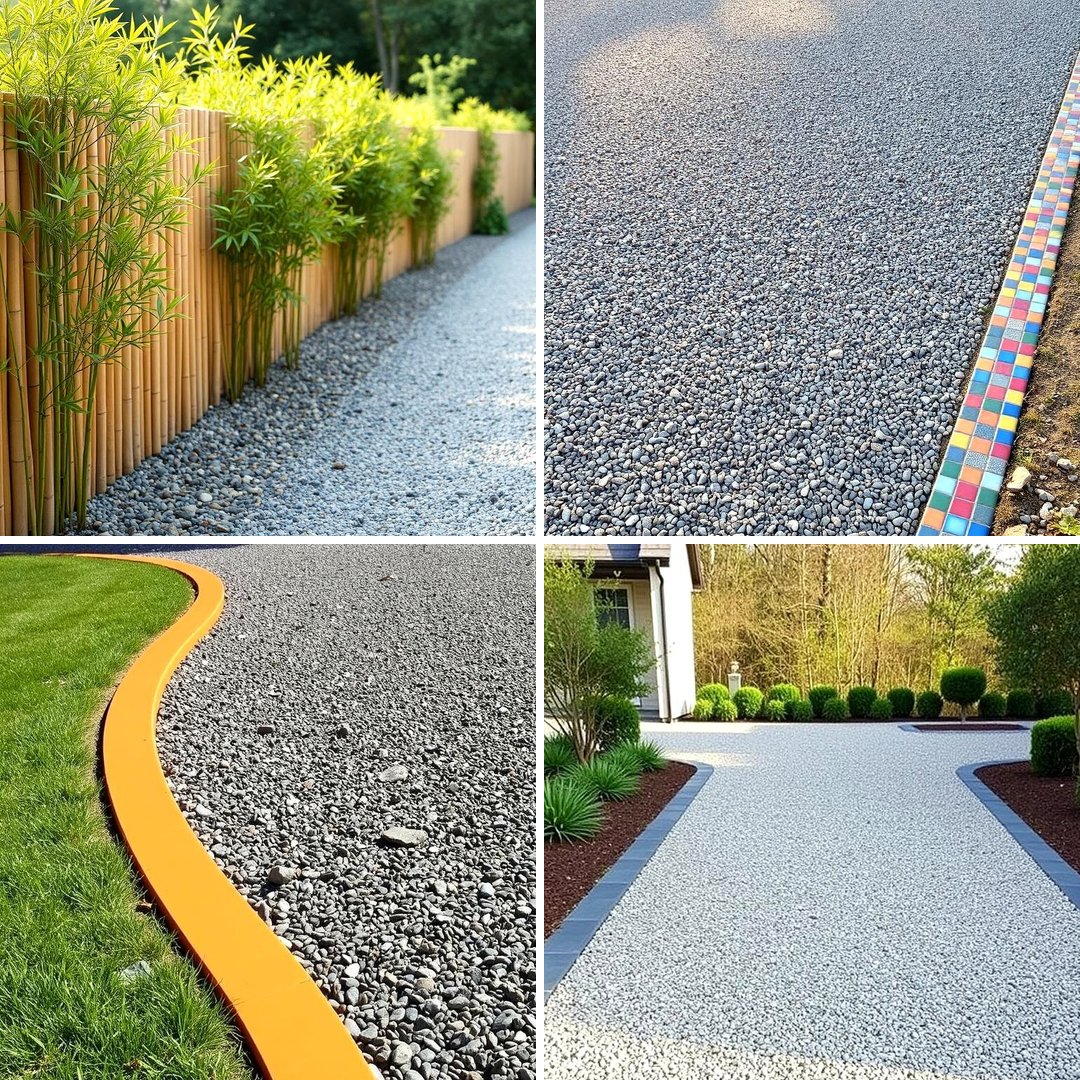 22 Gravel Driveway Edging Ideas for Clean Landscaping - Lost At E Minor, image size:1080x1080
