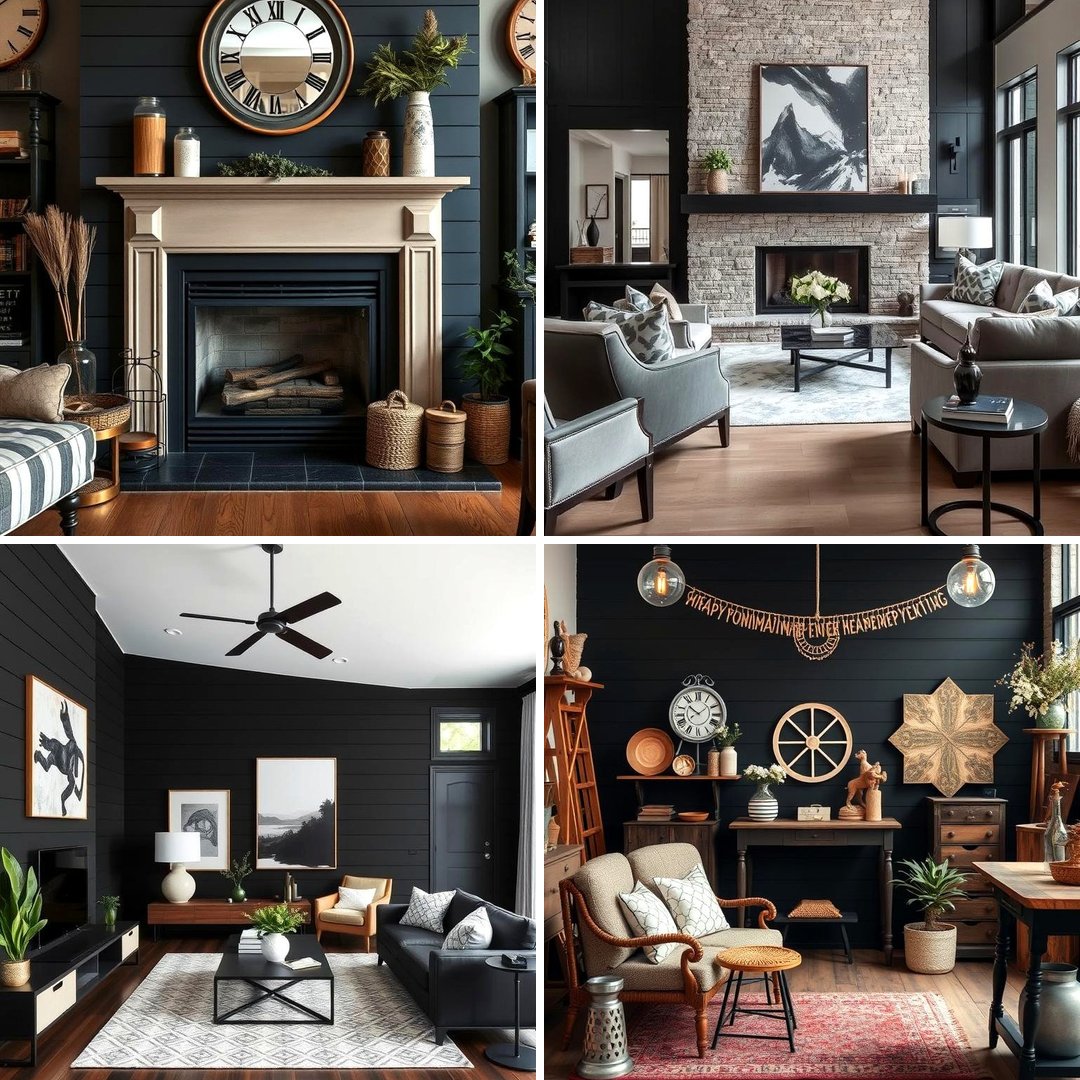22 Modern Black Shiplap Fireplace Ideas for Warmth & Style - Lost At E ...