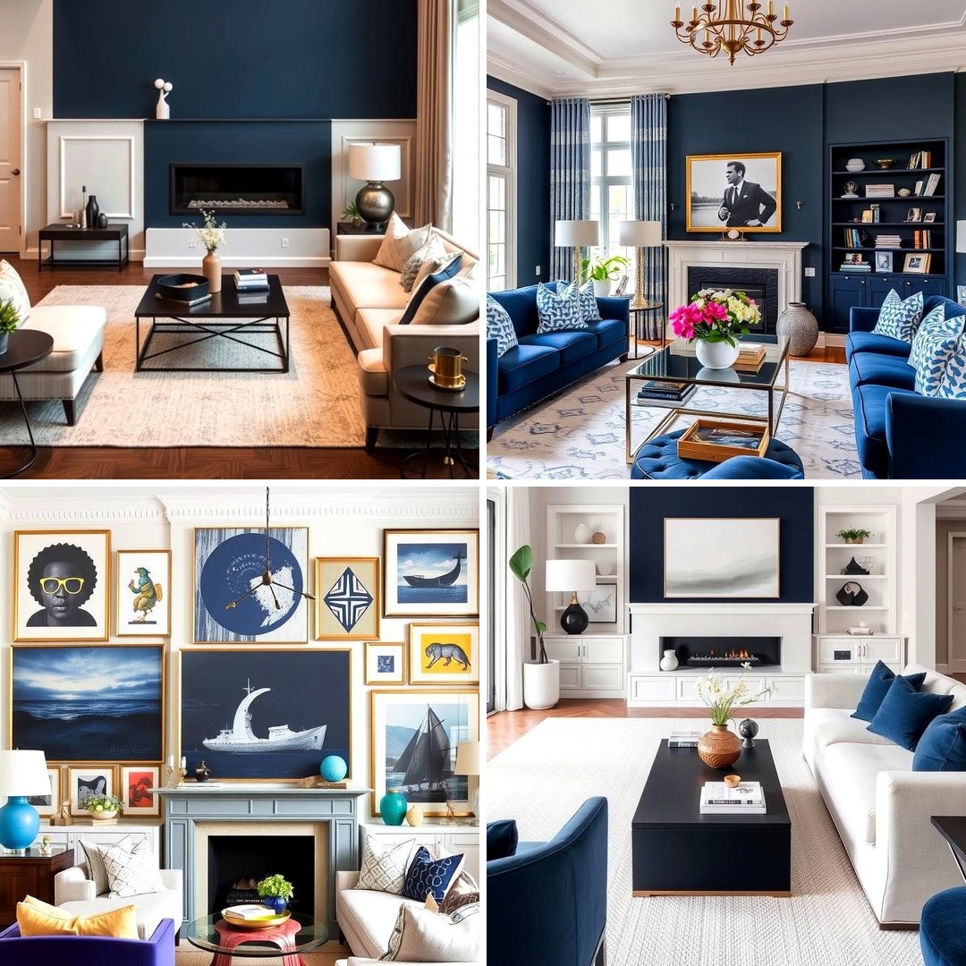 22 Navy Living Room Ideas for Deep, Cozy, and Stylish Spaces - Lost At ...