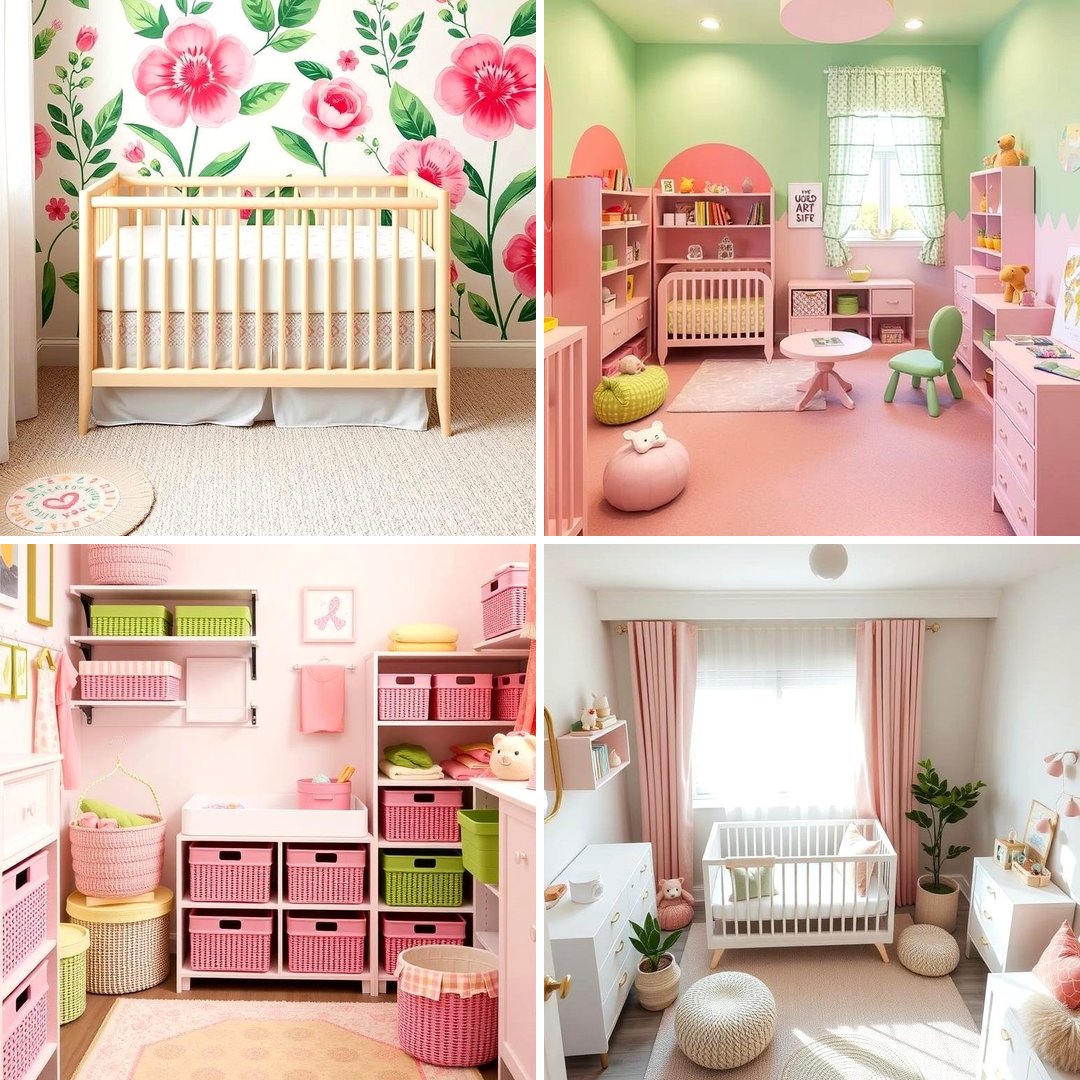 22 Pink and Green Nursery Ideas: Calming & Whimsical Spaces - Lost At E ...