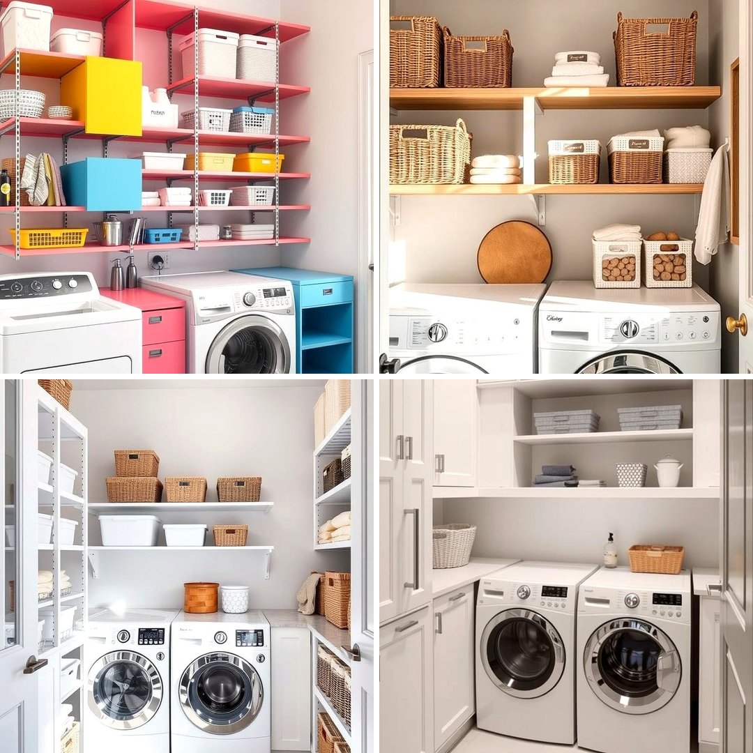 22 Space-Efficient Laundry Room Shelf Organization Tips - Lost At E Minor