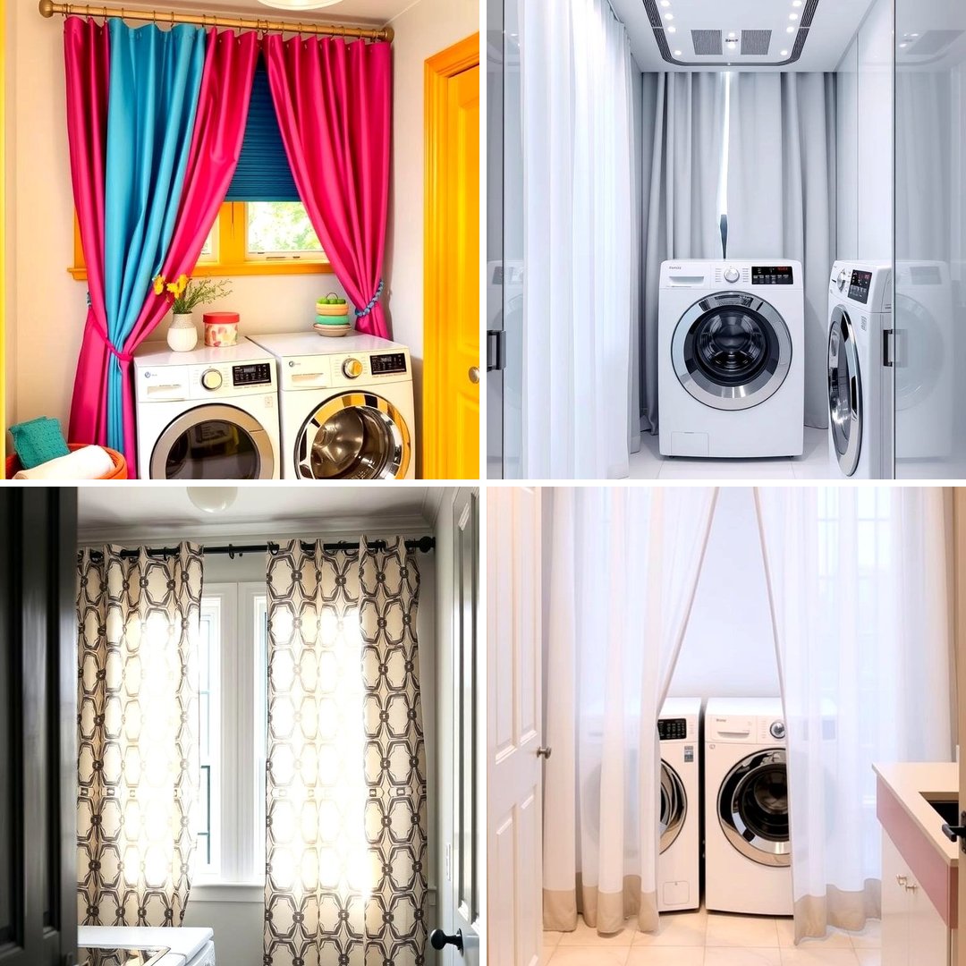 Fresh Look at 22 Stylish Laundry Room Curtain Designs For Privacy