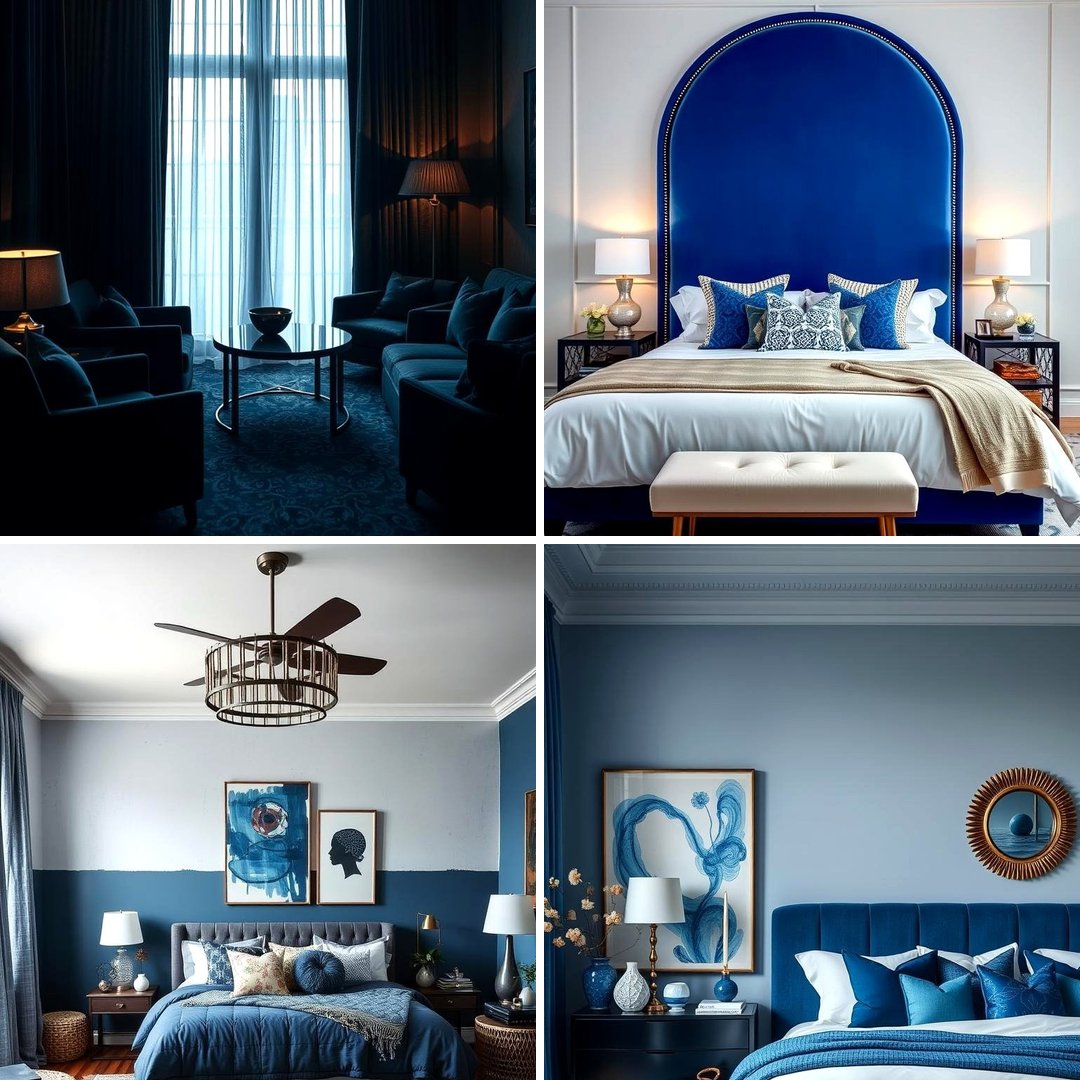 22 Tranquil Blue Bedroom Ideas for Relaxing Sleep Spaces - Lost At E Minor, image size:1080x1080