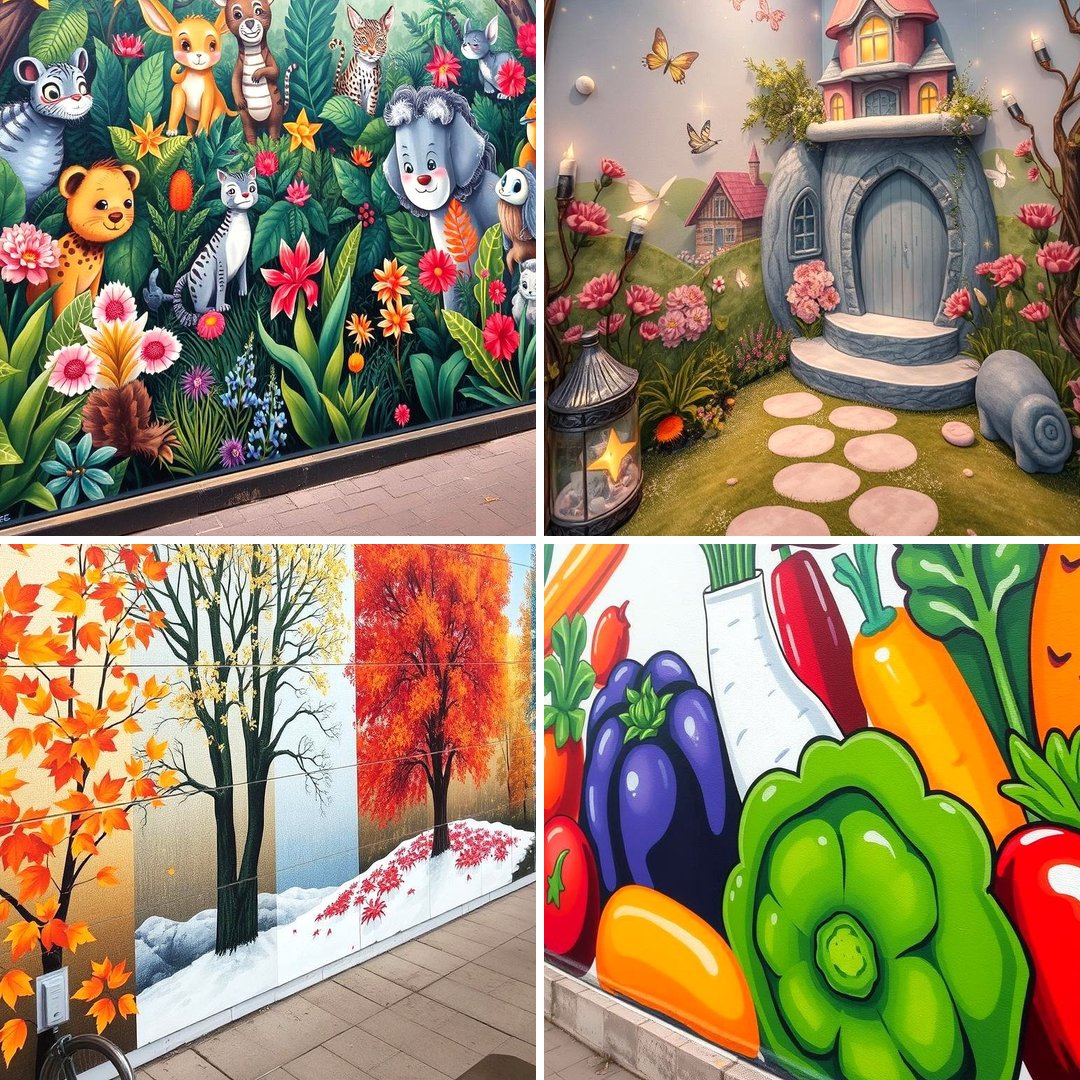 22 Vibrant Garden Mural Ideas to Brighten Outdoor Walls - Lost At E Minor