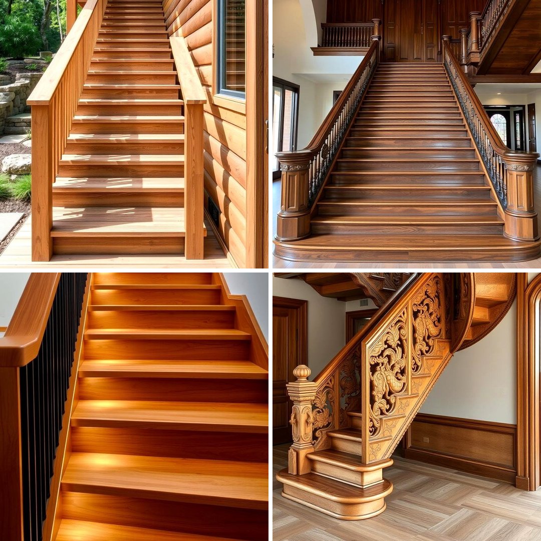 22 Wooden Staircase Ideas for Striking Home Entrances - Lost At E Minor