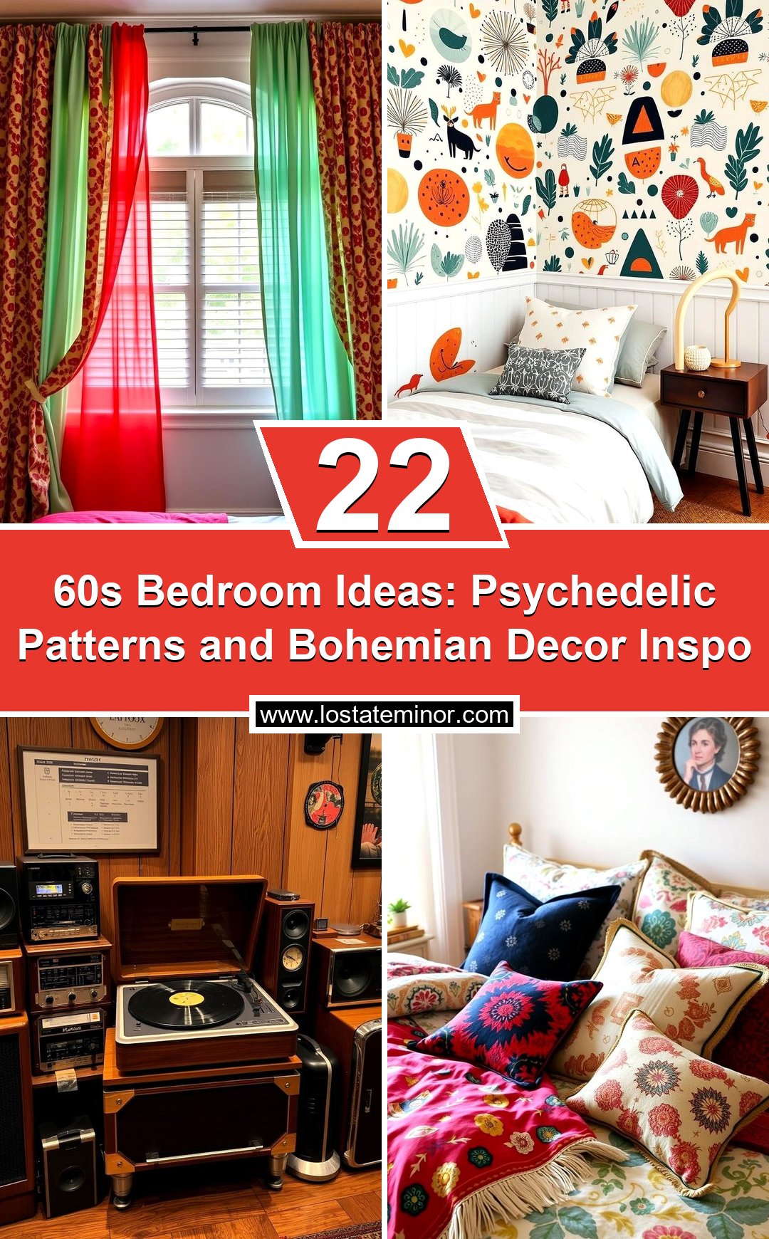 22 60s Bedroom Ideas: Psychedelic Patterns & Bohemian Decor Inspo ...