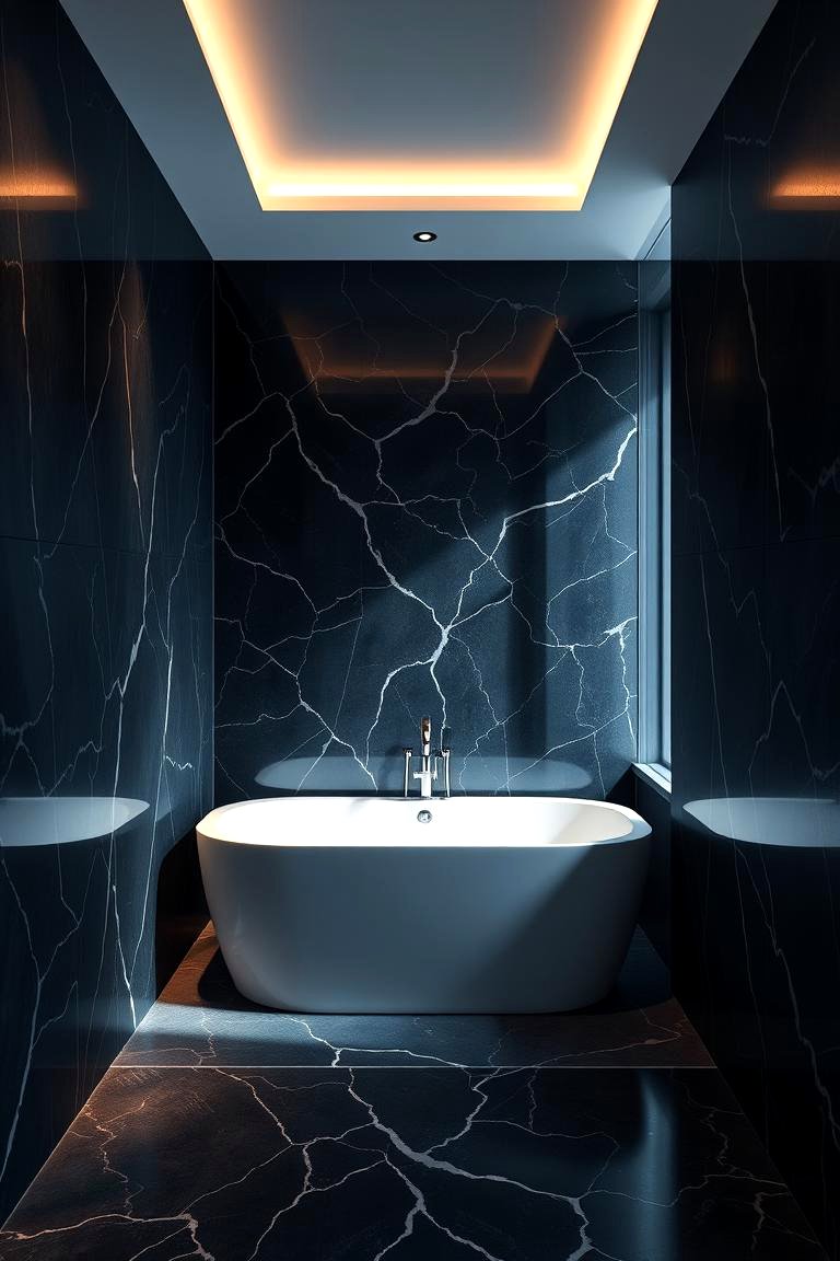 22 Black Marble Bathroom Ideas for Luxurious & Moody Atmospheres - Lost ...
