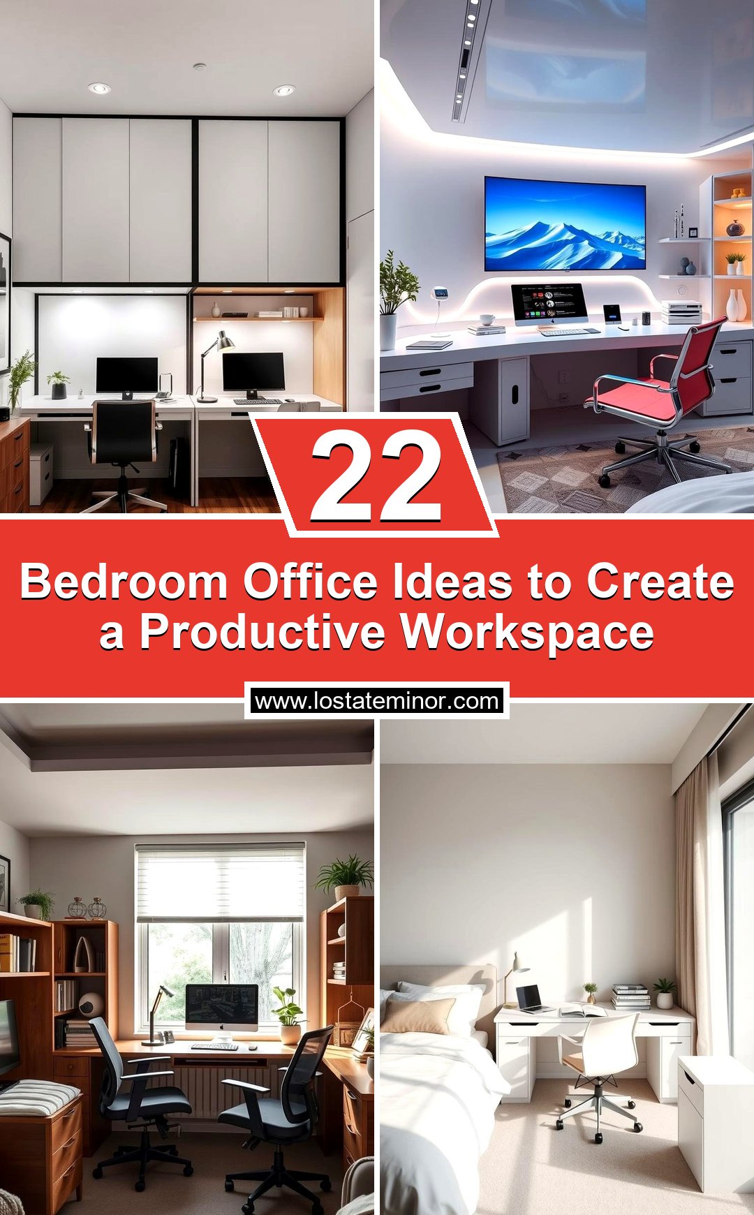 22 Bedroom Office Ideas to Create a Productive Workspace - Lost At E Minor