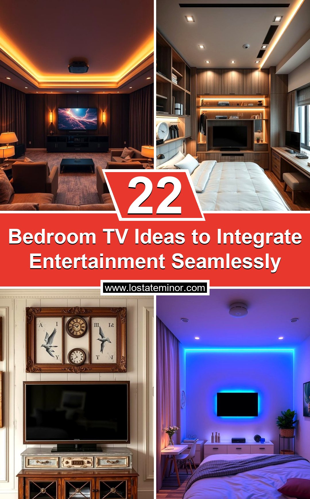 22 Bedroom TV Ideas to Integrate Entertainment Seamlessly - Lost At E Minor