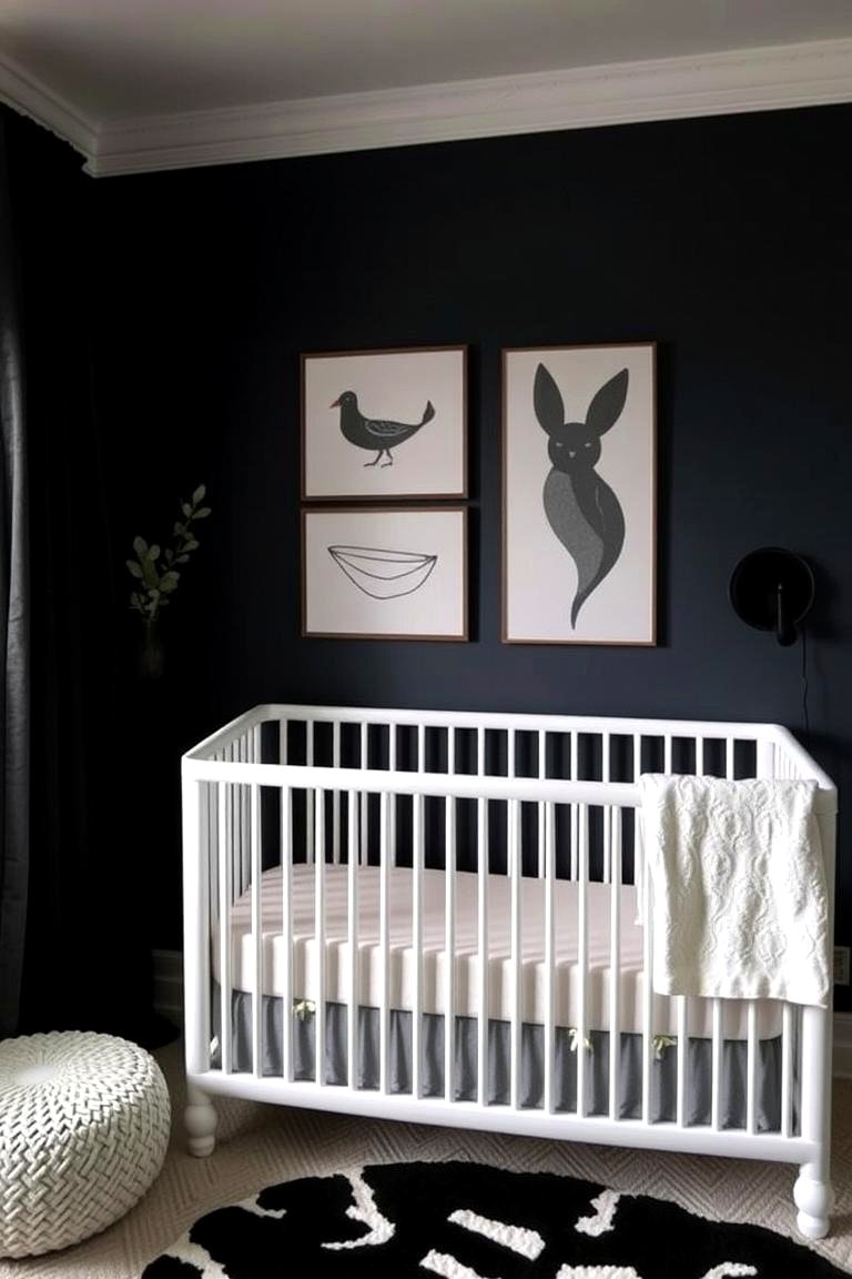 22 Black Nursery Ideas for Sophisticated & Calming Baby Rooms - Lost At ...