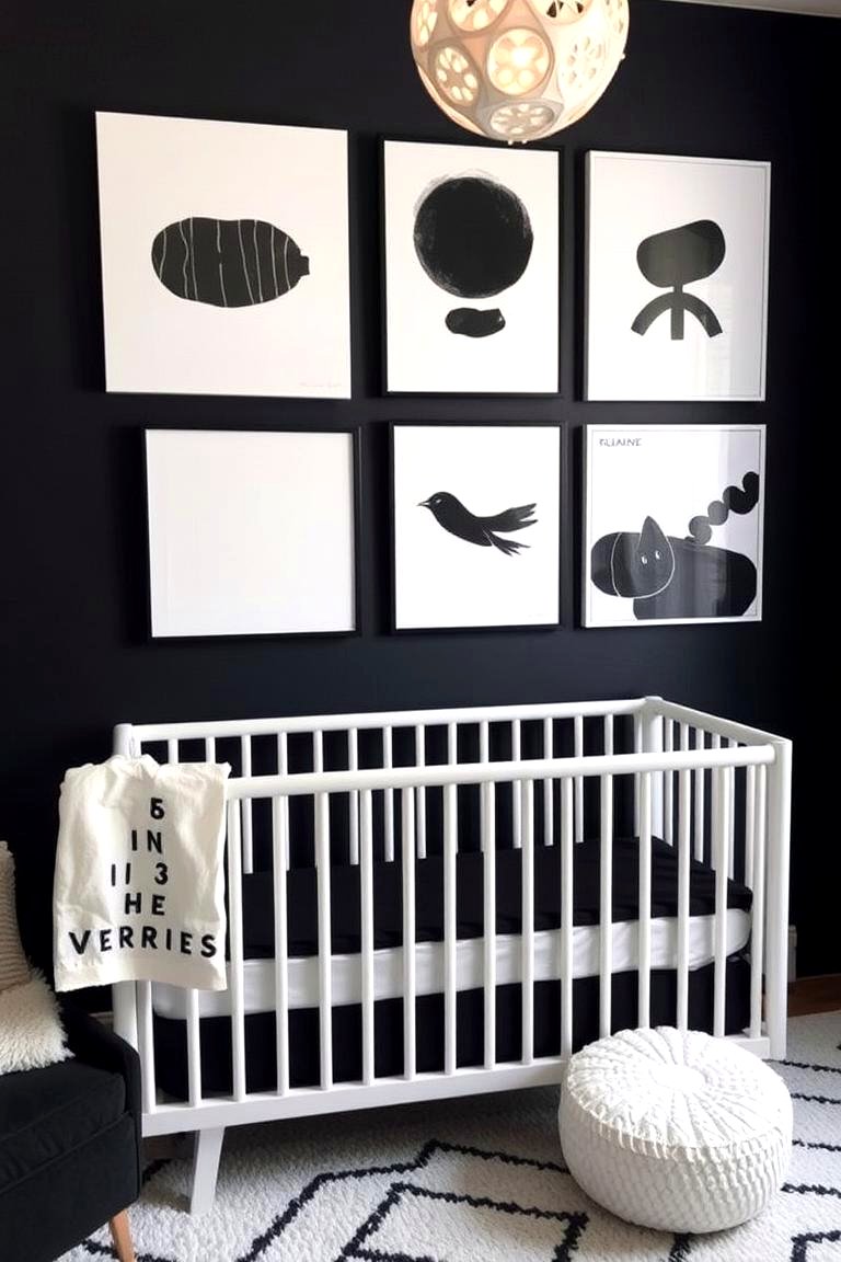 22 Black Nursery Ideas for Sophisticated & Calming Baby Rooms - Lost At ...