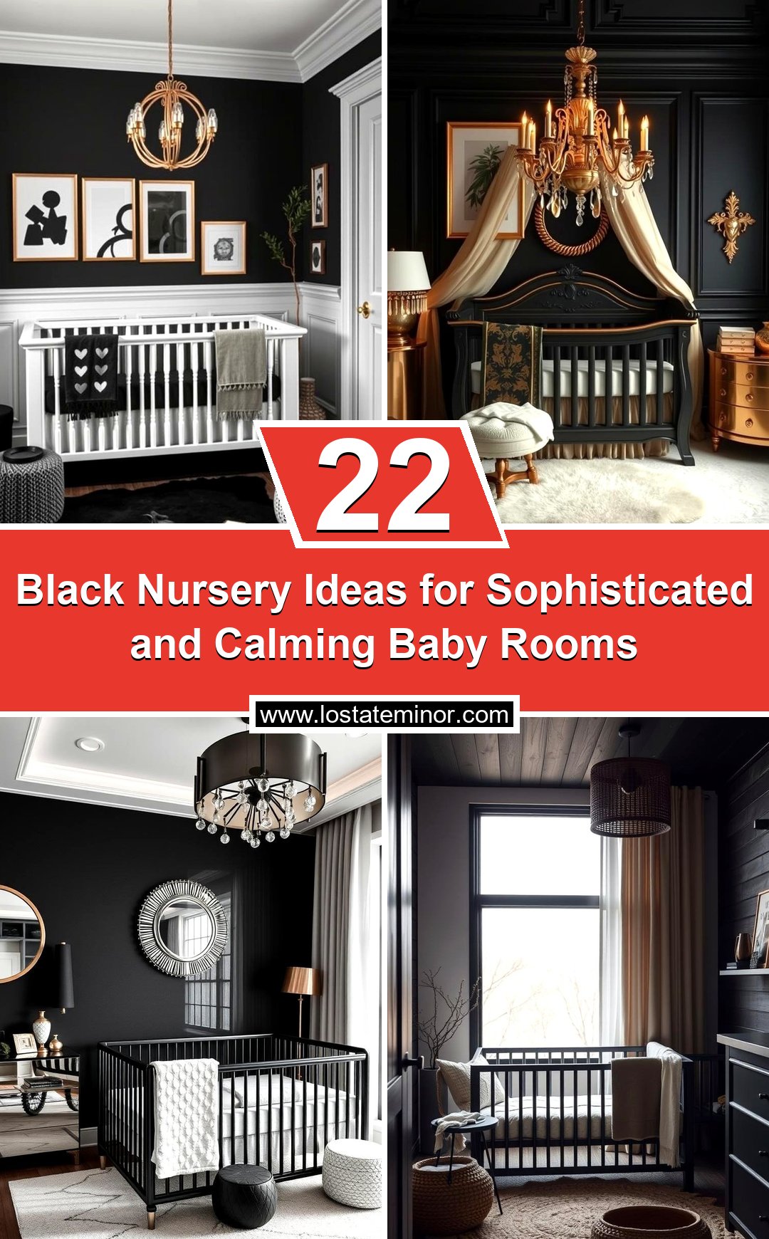 22 Black Nursery Ideas for Sophisticated & Calming Baby Rooms - Lost At ...