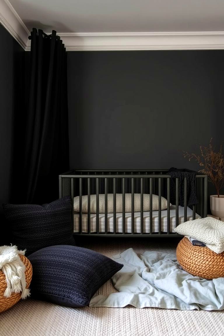 22 Black Nursery Ideas for Sophisticated & Calming Baby Rooms - Lost At ...