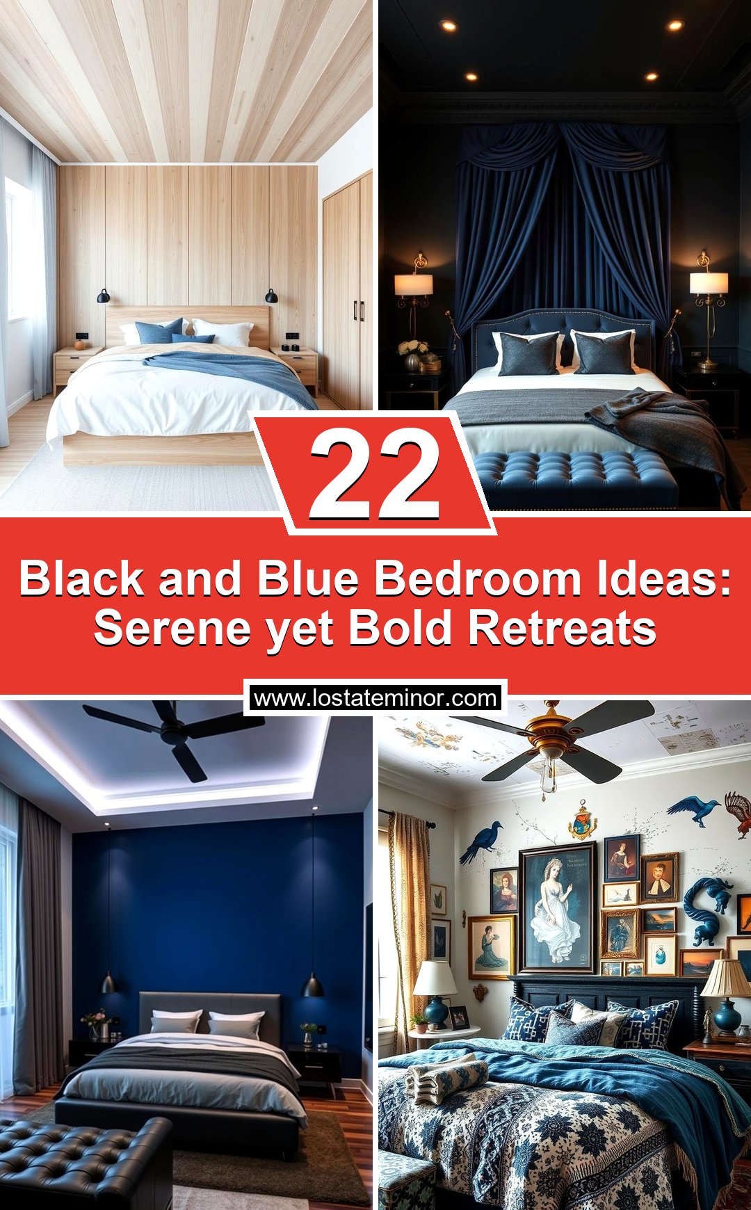 22 Black & Blue Bedroom Ideas: Serene yet Bold Retreats - Lost At E Minor
