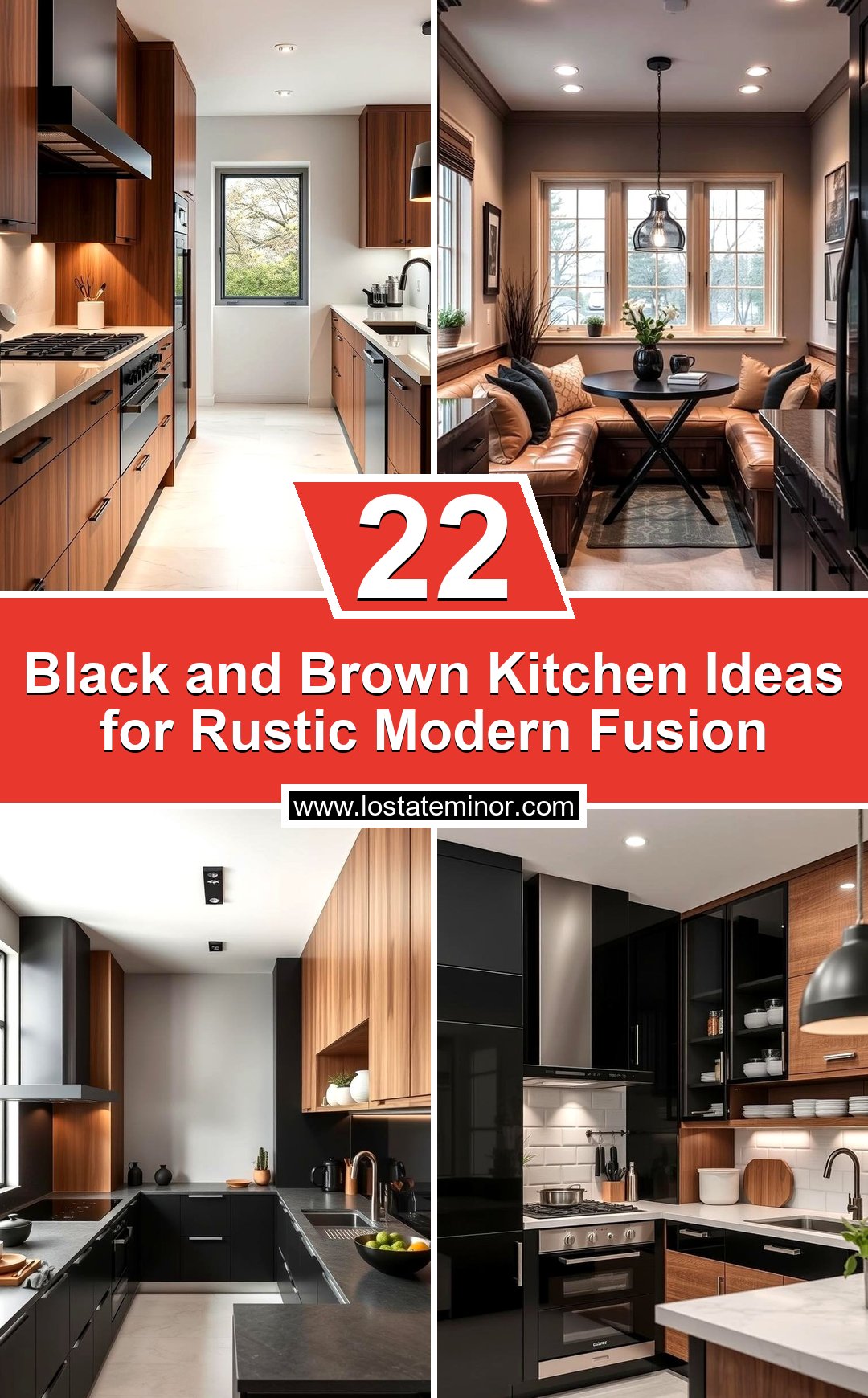 22 Black & Brown Kitchen Ideas for Rustic Modern Fusion - Lost At E Minor