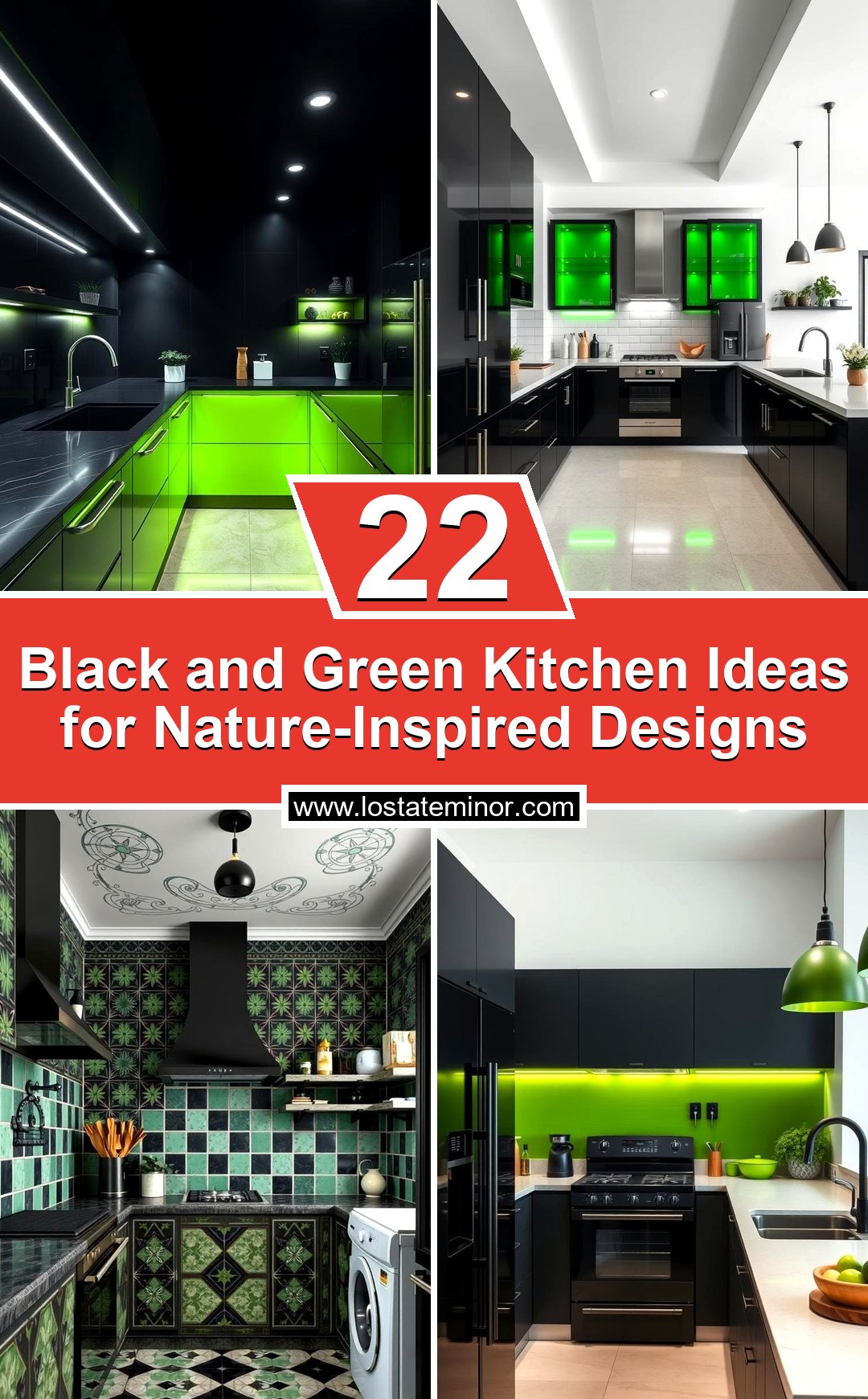 22 Black & Green Kitchen Ideas for NatureInspired Designs Lost At E