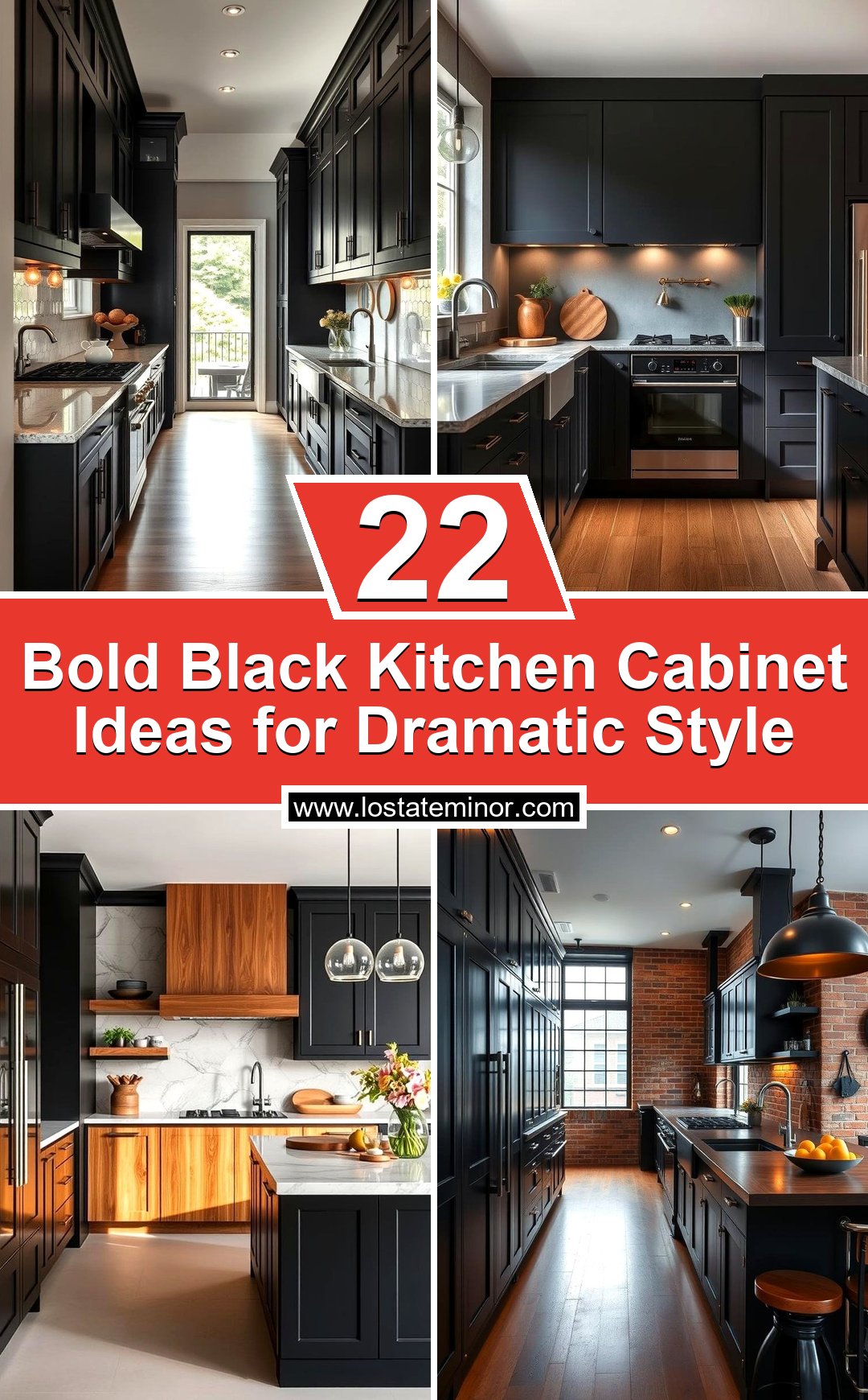 22 Bold Black Kitchen Cabinet Ideas for Dramatic Style - Lost At E Minor