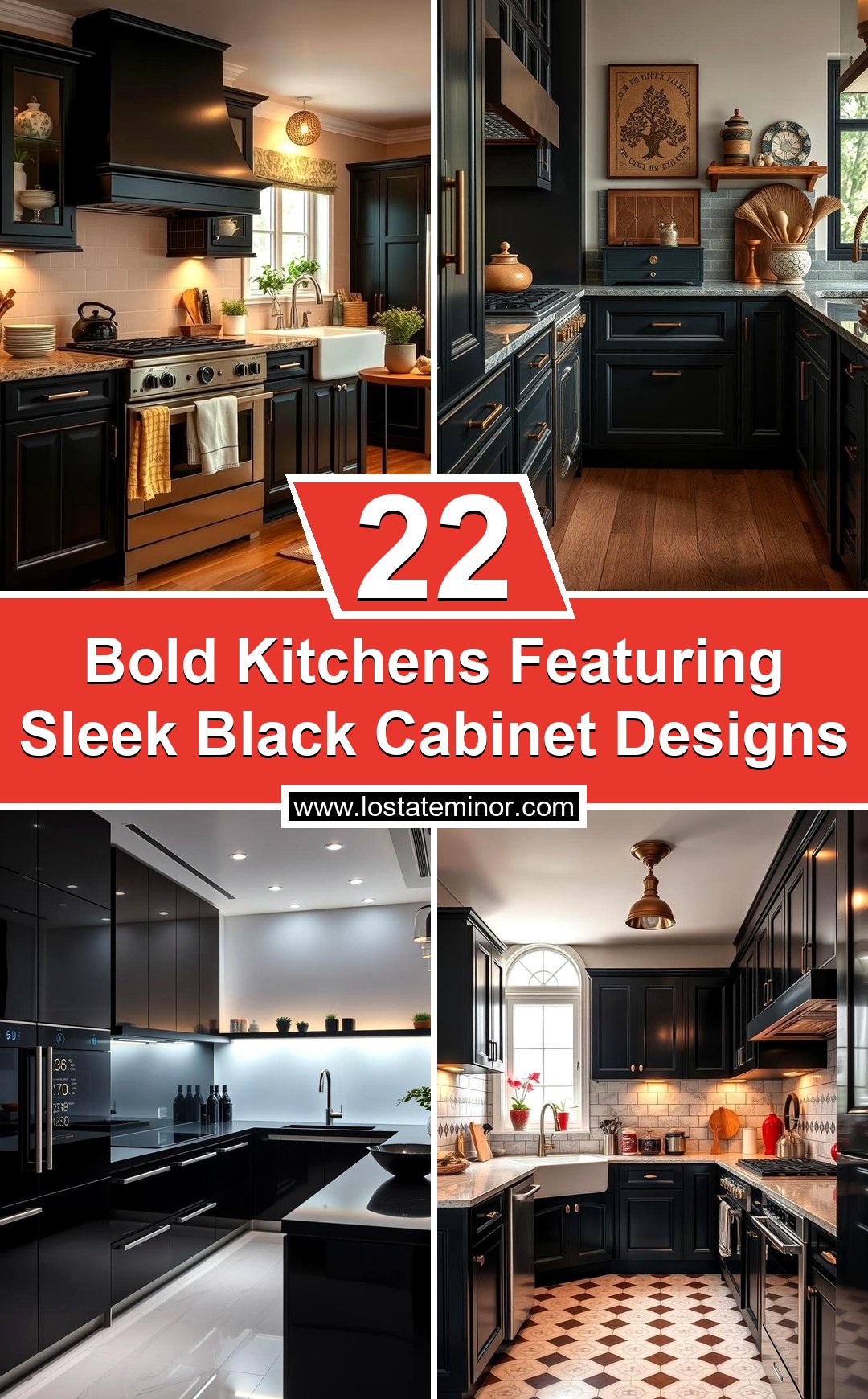 22 Bold Kitchens Featuring Sleek Black Cabinet Designs - Lost At E Minor