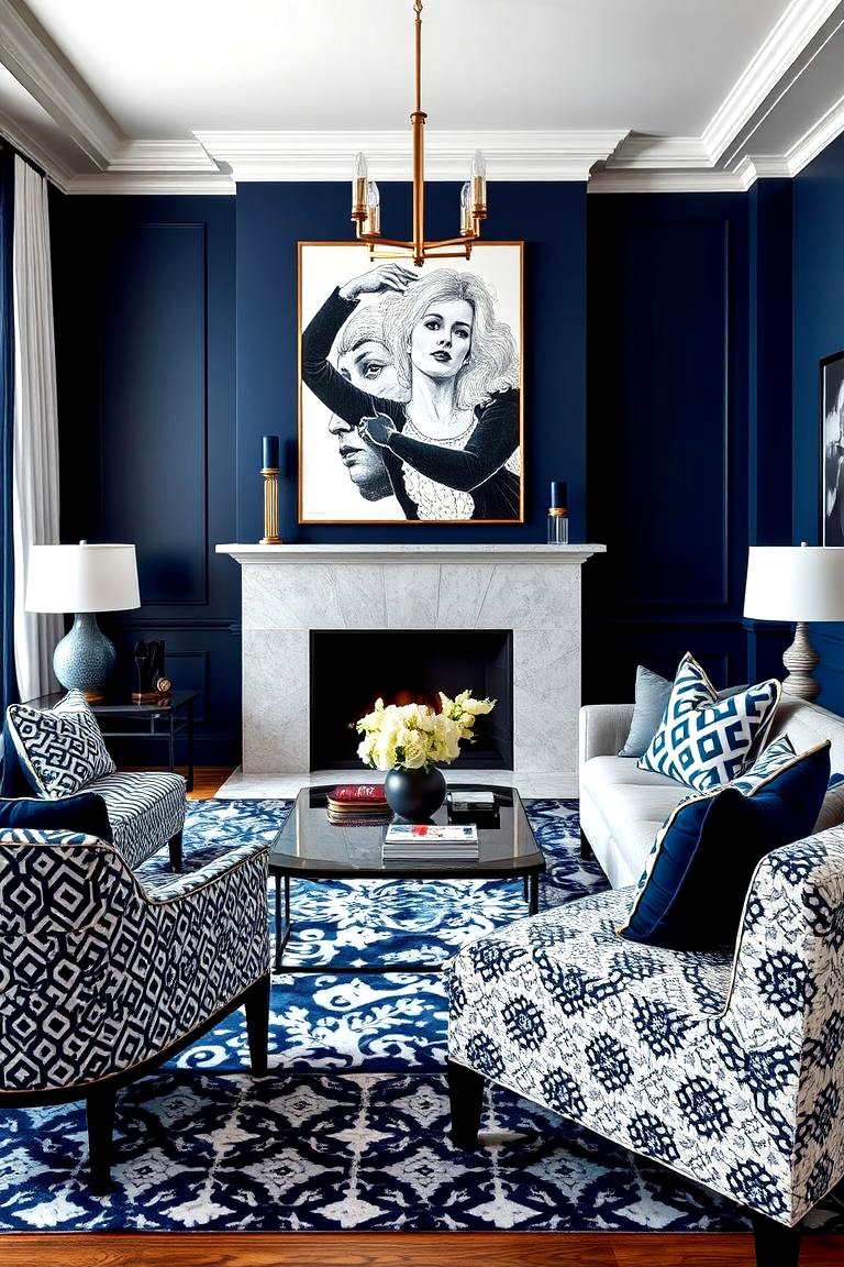22 Navy Living Room Ideas for Deep, Cozy, and Stylish Spaces - Lost At ...