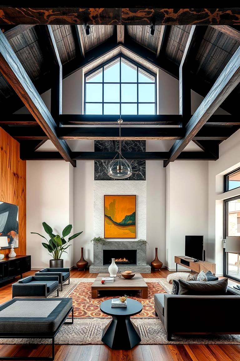 22 Exposed Beam Living Room Design Ideas & Inspirations - Lost At E Minor