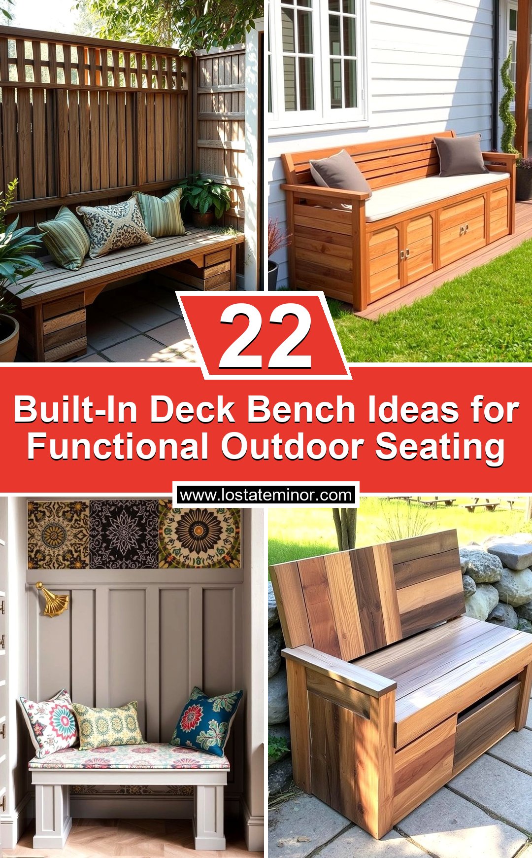22 Built-In Deck Bench Ideas for Functional Outdoor Seating - Lost At E ...