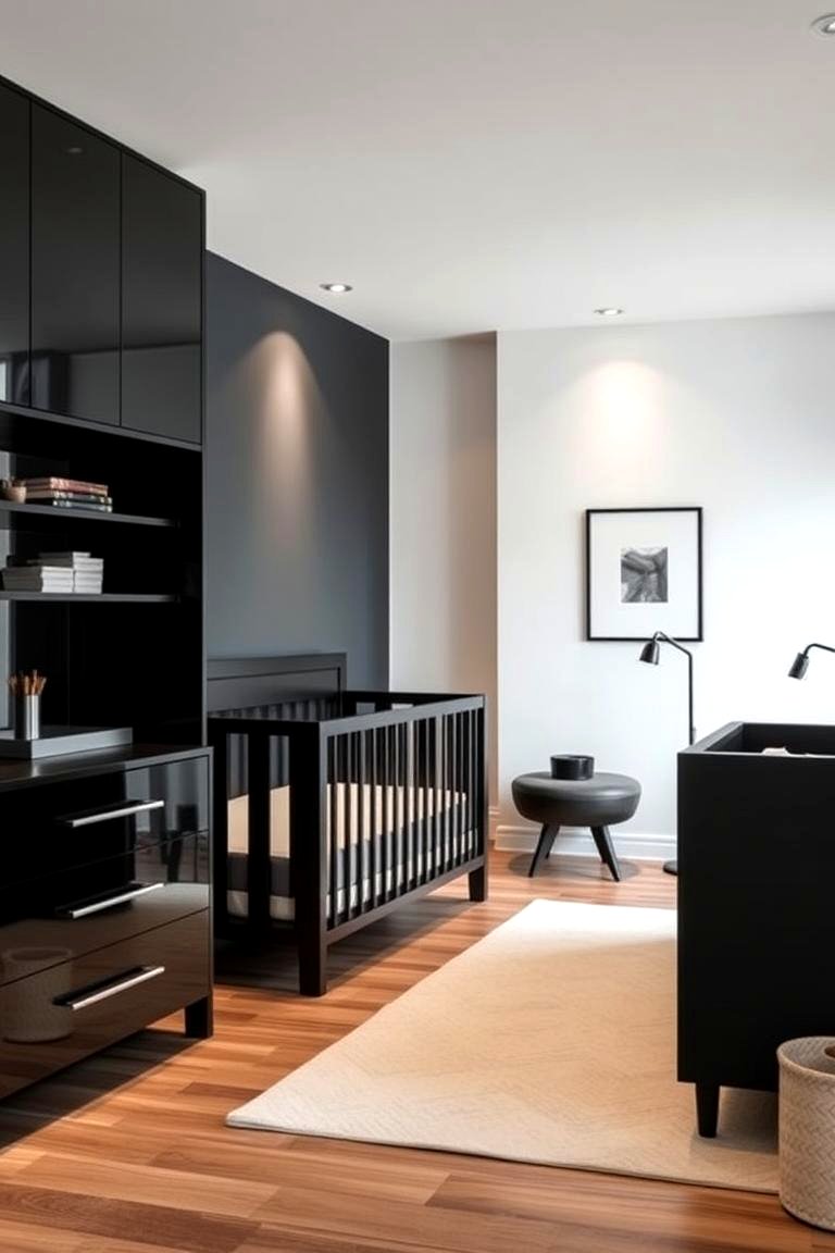 22 Black Nursery Ideas for Sophisticated & Calming Baby Rooms - Lost At ...