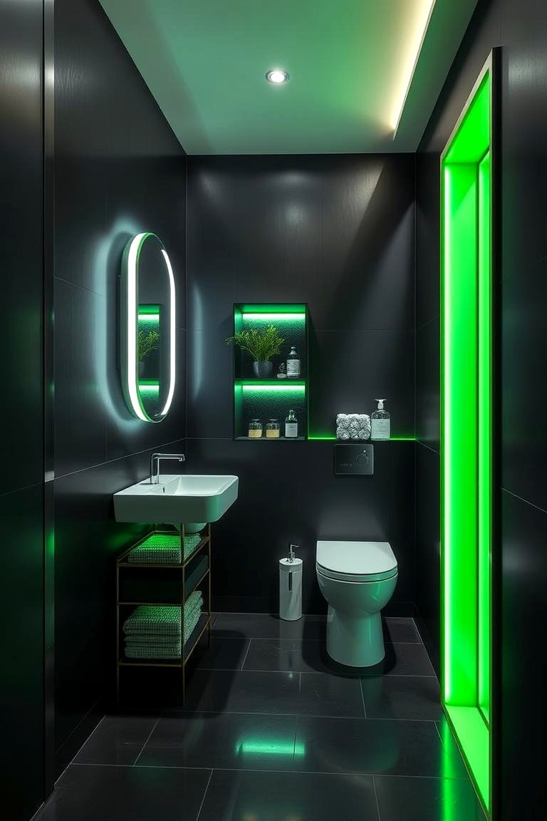 22 Black & Green Bathroom Ideas for Moody Elegance - Lost At E Minor