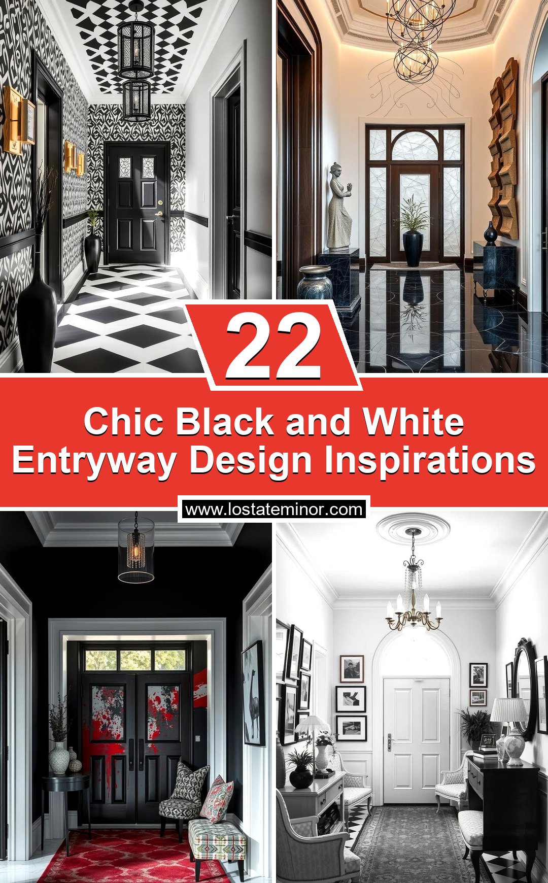 22 Chic Black and White Entryway Design Inspirations - Lost At E Minor
