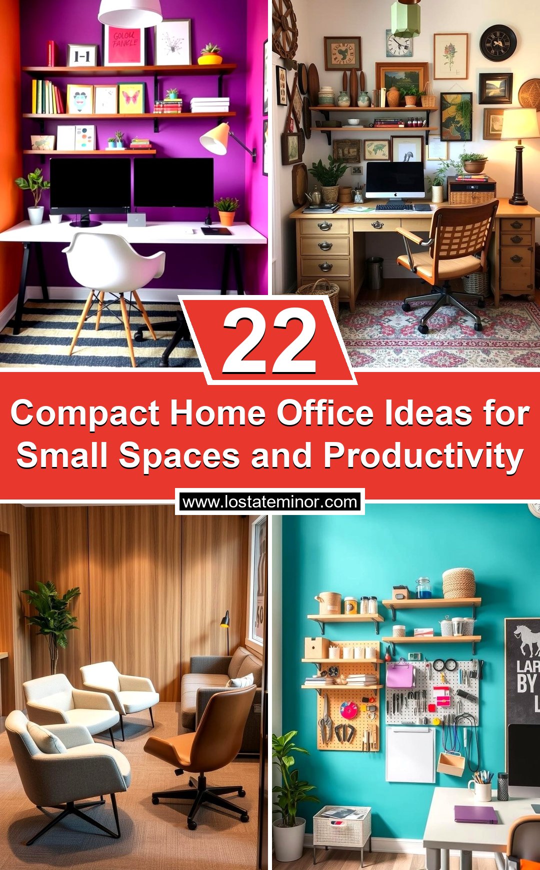 22 Compact Home Office Ideas for Small Spaces & Productivity - Lost At ...