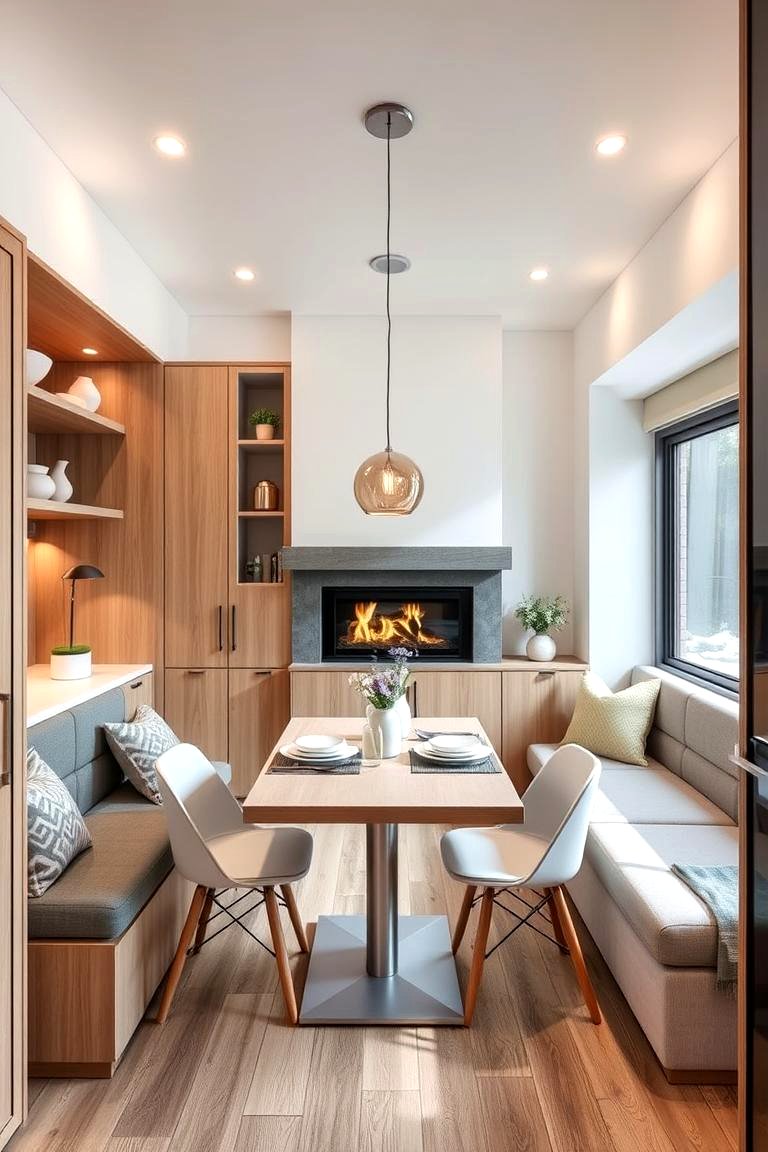 22 Inviting Dining Room With Fireplace Layout Ideas - Lost At E Minor