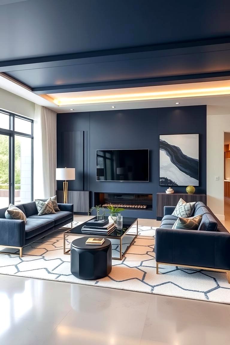 22 Navy Living Room Ideas for Deep, Cozy, and Stylish Spaces - Lost At ...