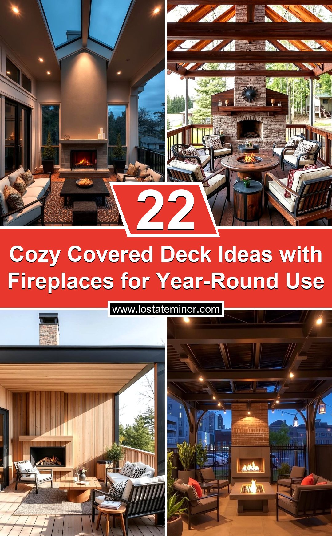 22 Cozy Covered Deck Ideas with Fireplaces for Year-Round Use - Lost At ...