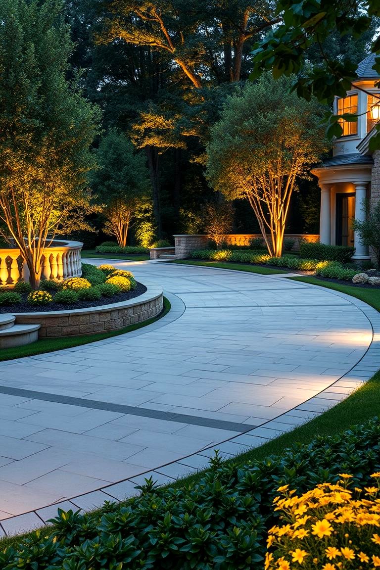 22 Driveway Landscape Ideas to Enhance Curb Appeal & Functionality ...
