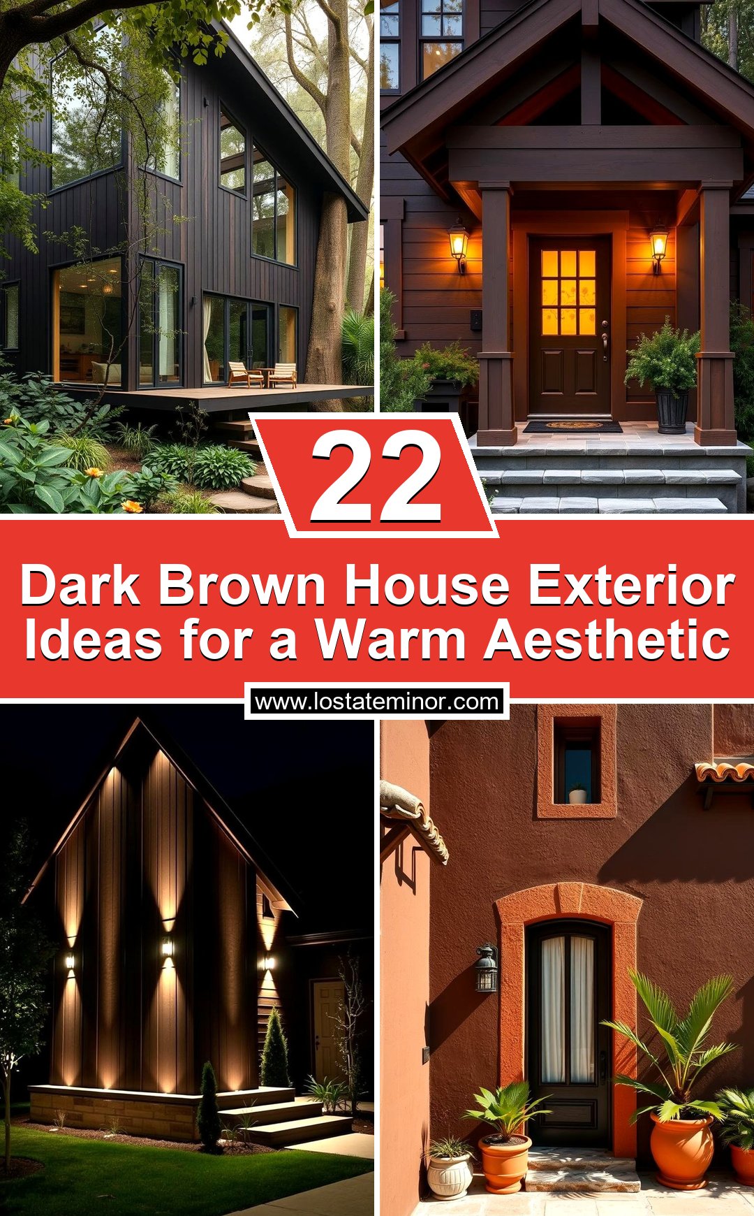 22 Dark Brown House Exterior Ideas for a Warm Aesthetic - Lost At E Minor