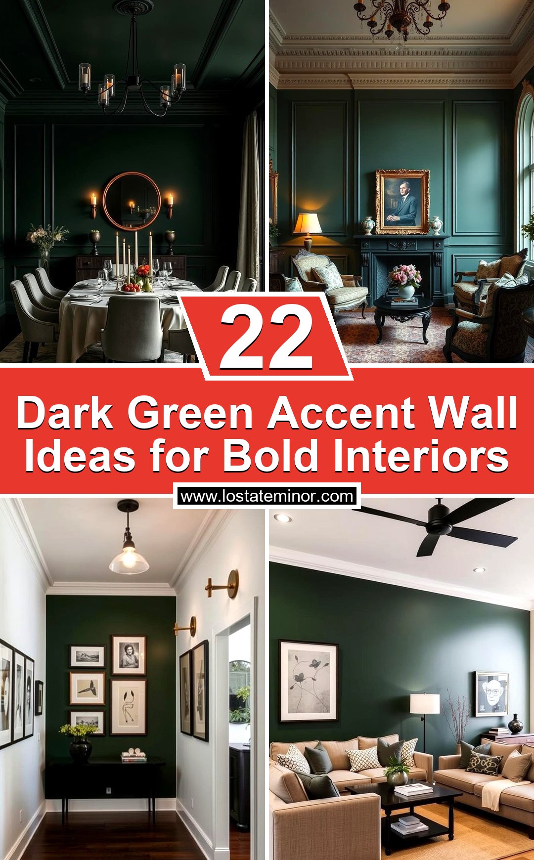 22 Dark Green Accent Wall Ideas for Bold Interiors - Lost At E Minor