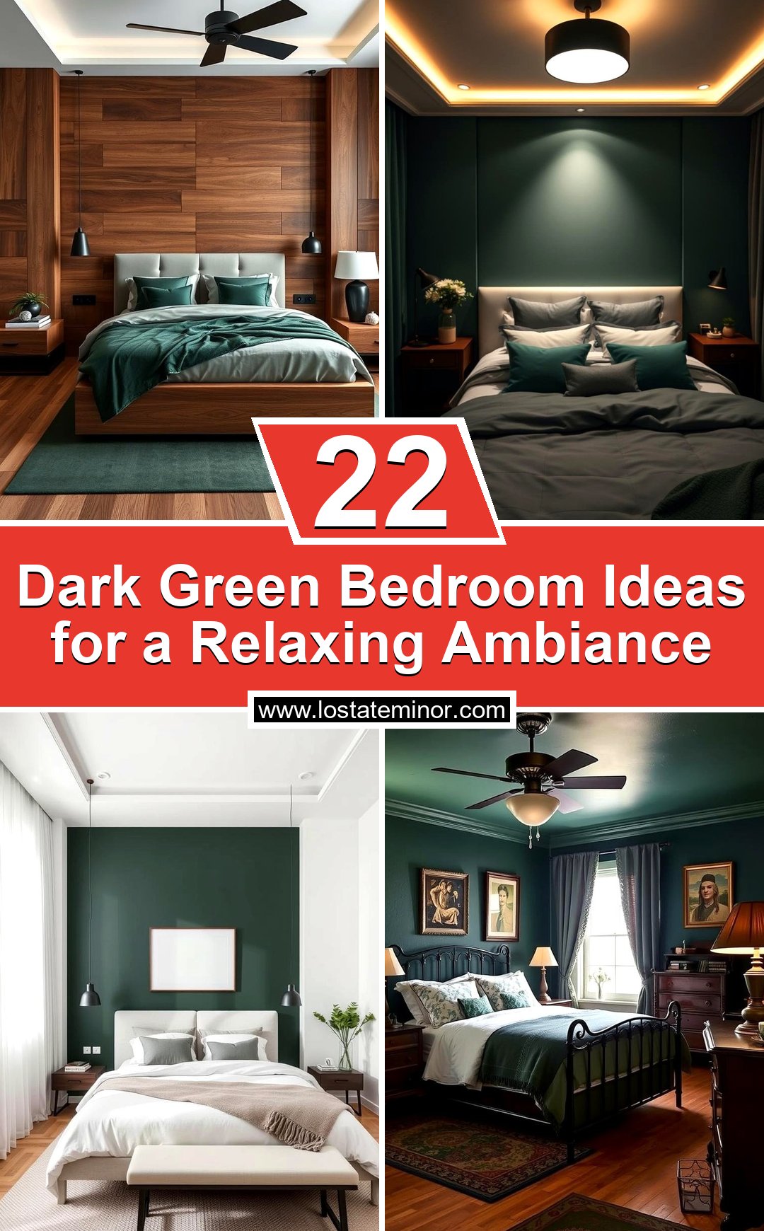 22 Dark Green Bedroom Ideas for a Relaxing Ambiance - Lost At E Minor
