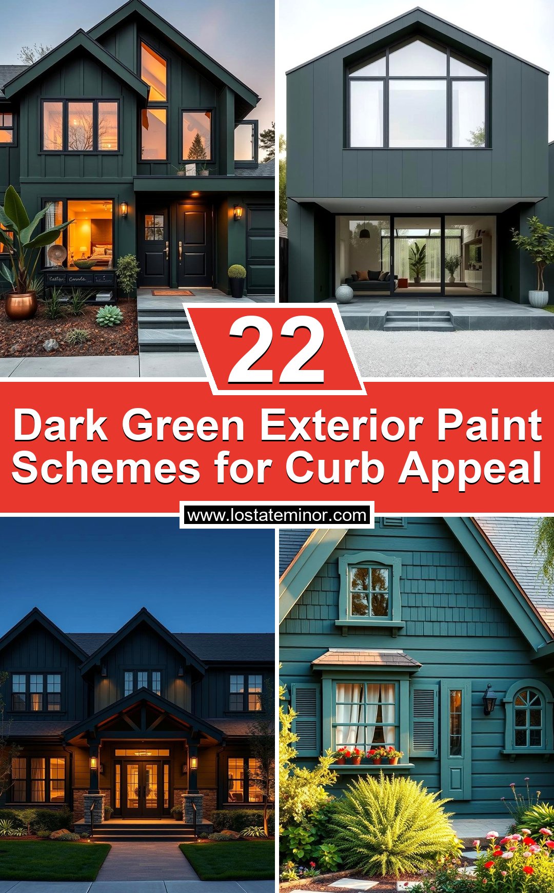 22 Dark Green Exterior Paint Schemes for Curb Appeal - Lost At E Minor
