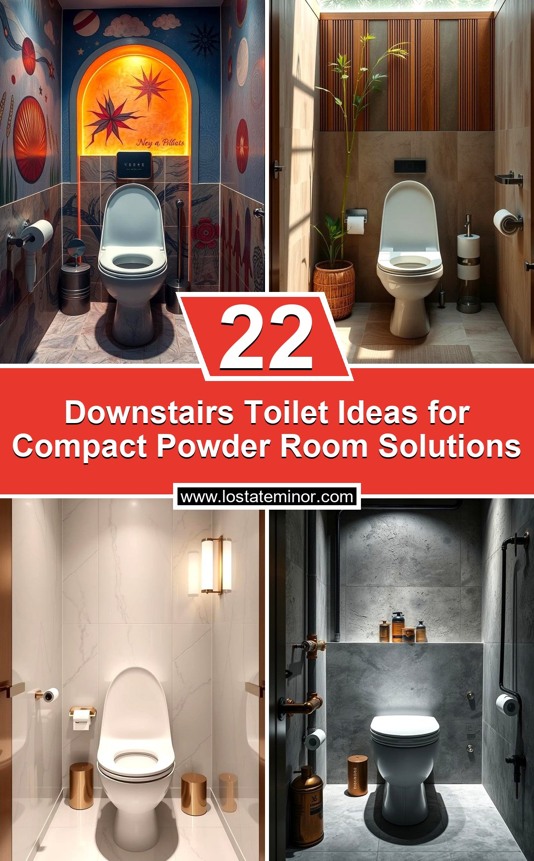 22 Downstairs Toilet Ideas for Compact Powder Room Solutions - Lost At ...