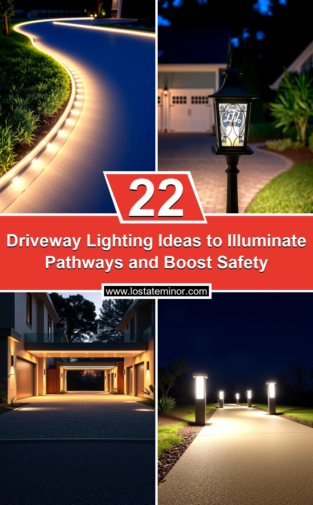 22 Driveway Lighting Ideas to Illuminate Pathways & Boost Safety - Lost ...