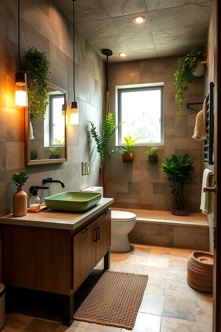 22 Refreshing Bathroom Ideas with Green Vanities for Nature Hues - Lost ...
