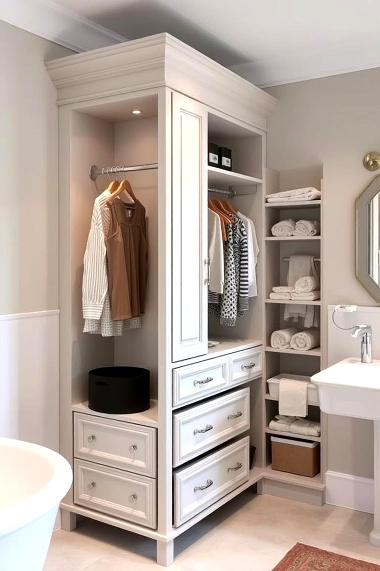 22 Bathroom Closet Ideas for Organized & Stylish Spaces - Lost At E Minor